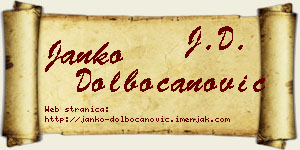 Janko Dolbočanović vizit kartica